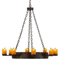 Meyda Tiffany Kingston 8 Light 48" Wide Pillar Candle Ring Chandelier
