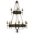 Meyda Tiffany Lorenzo 12 Light 48" Wide Taper Candle Ring Chandelier