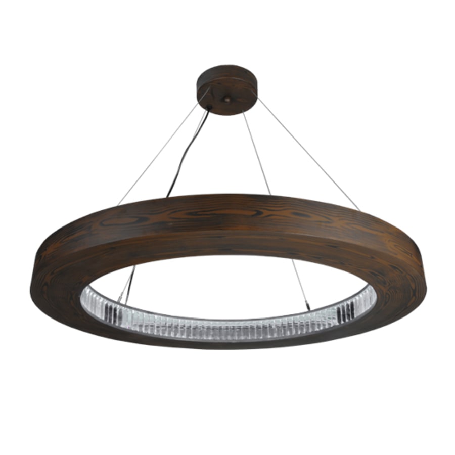 Meyda Tiffany Hickory Treasures 40" Wide Wood Pendant
