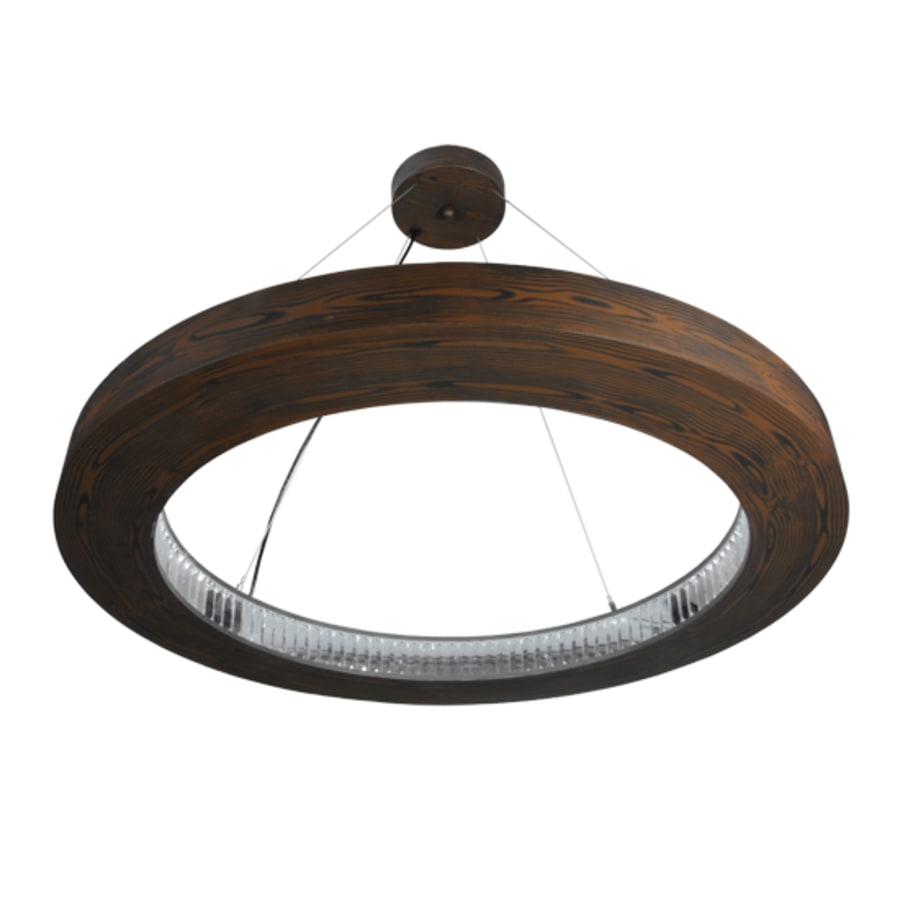 Meyda Tiffany Hickory Treasures 40" Wide Wood Pendant