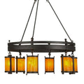 Meyda Tiffany Beartooth 6 Light 54" Wide Ring Chandelier