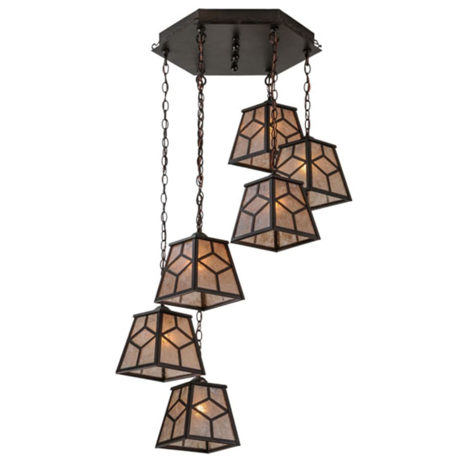 Meyda Tiffany Craftsman 6 Light 27" Wide Multi Light Pendant