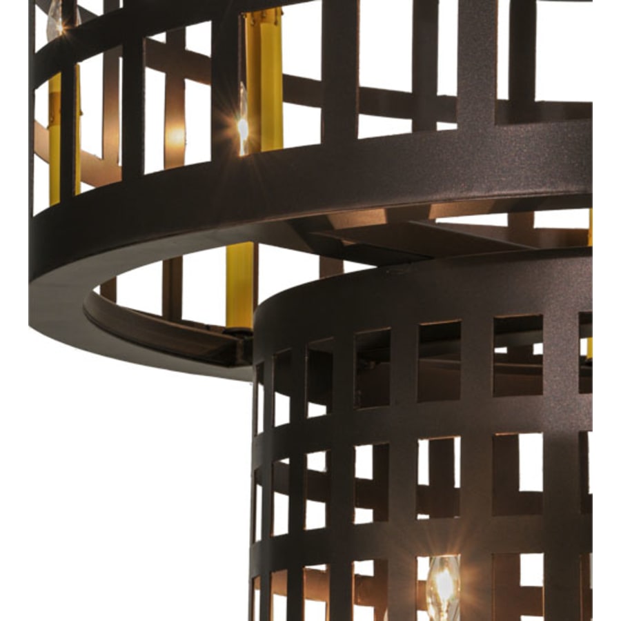 Meyda Tiffany Cilindro Golpe 12 Light 40" Wide Cage Pendant