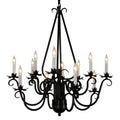 Meyda Tiffany Caleb 12 Light 32" Wide Taper Candle Style Chandelier
