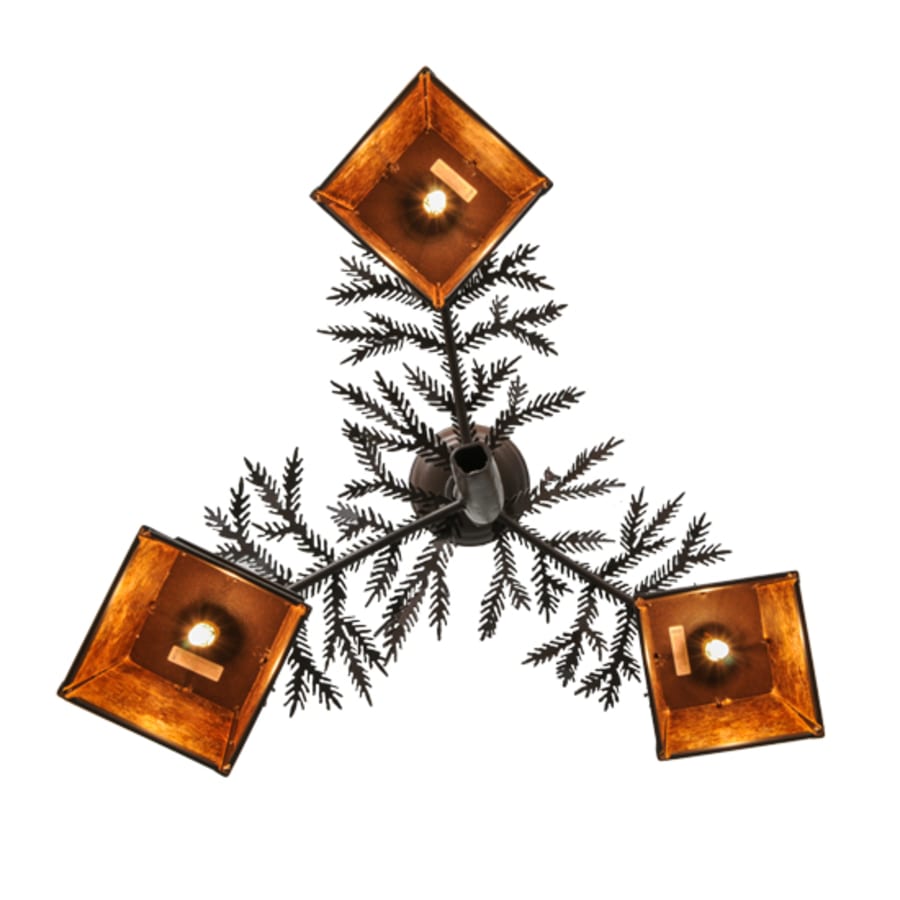 Meyda Tiffany Pine Branch Valley View 3 Light 28" Wide Chandelier