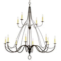 Meyda Tiffany Bell 12 Light 68" Wide Taper Candle Style Chandelier