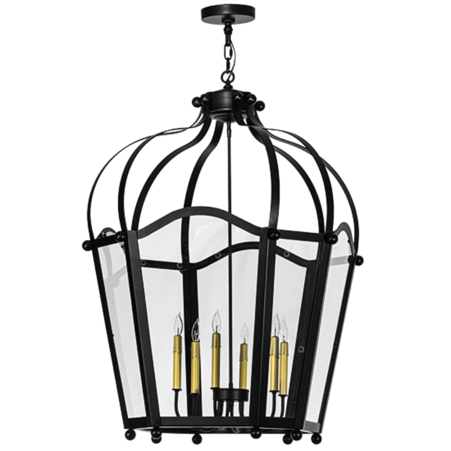 Meyda Tiffany Citadel 6 Light 33" Wide Taper Candle Pendant