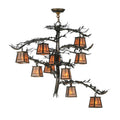 Meyda Tiffany Pine Branch Valley View 10 Light 39" Wide Chandelier with Glass Shades