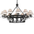 Meyda Tiffany Ethel 12 Light 52" Wide Ring Chandelier