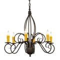Meyda Tiffany Squire 6 Light 28" Wide Taper Candle Style Chandelier