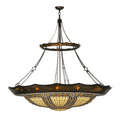 Meyda Tiffany Fleur-de-lis 10 Light 57" Wide Pendant