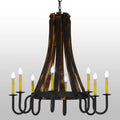 Meyda Tiffany Barrel Stave Madera 8 Light 40" Wide Taper Candle Style Chandelier