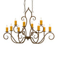 Meyda Tiffany Clifton 10 Light 28" Wide Taper Candle Style Chandelier