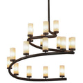 Meyda Tiffany French Horn 17 Light 60" Wide Chandelier