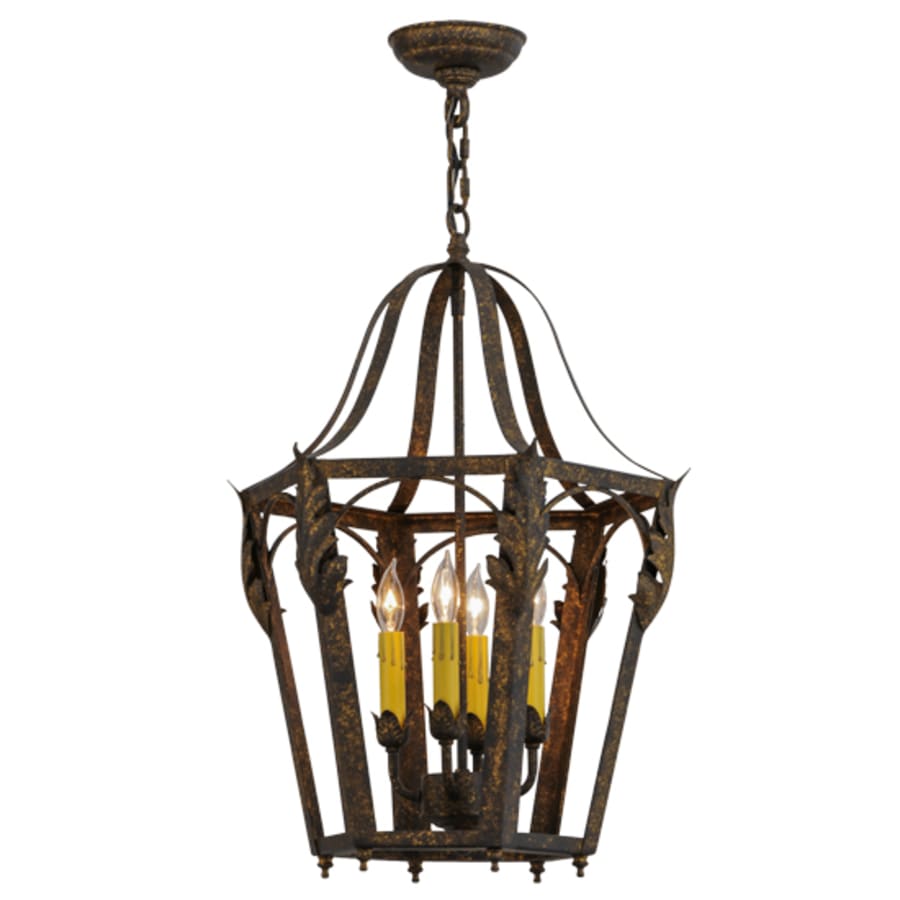 Meyda Tiffany Acacia 4 Light 17" Wide Taper Candle Pendant