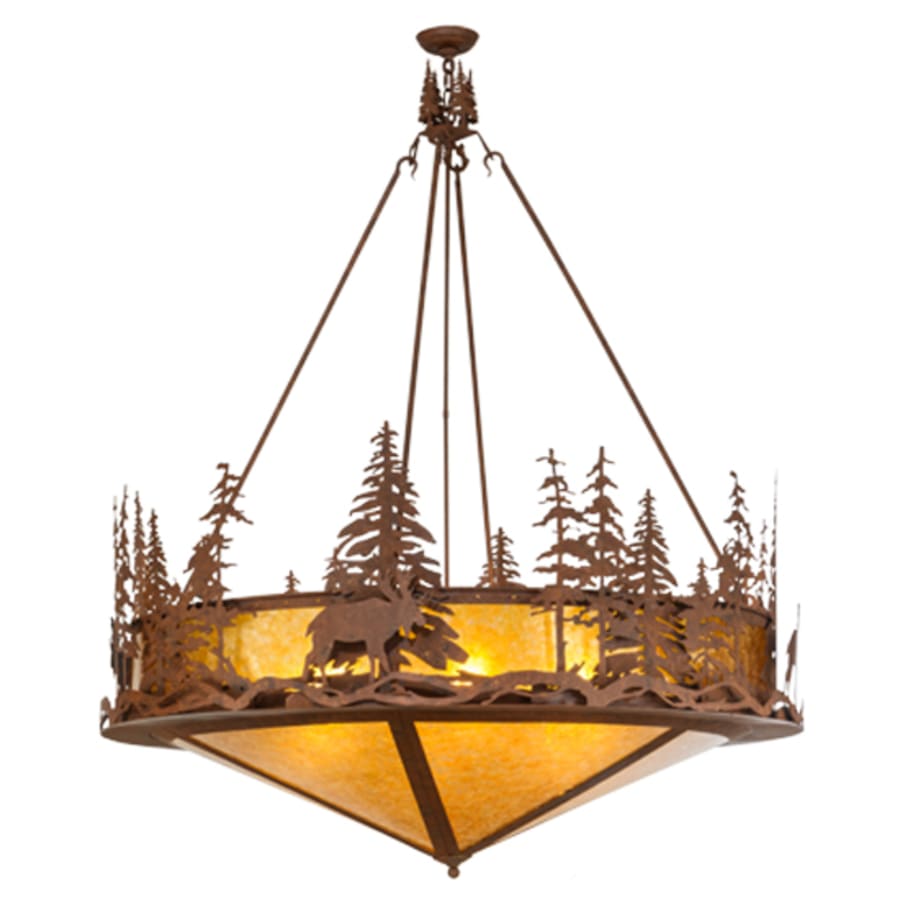 Meyda Tiffany Moose at Dusk 6 Light 54" Wide Pendant