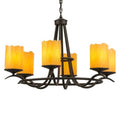 Meyda Tiffany Octavia 6 Light 39" Wide Pillar Candle Ring Chandelier