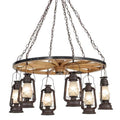 Meyda Tiffany Miners Lantern 6 Light 40" Wide Lantern Chandelier