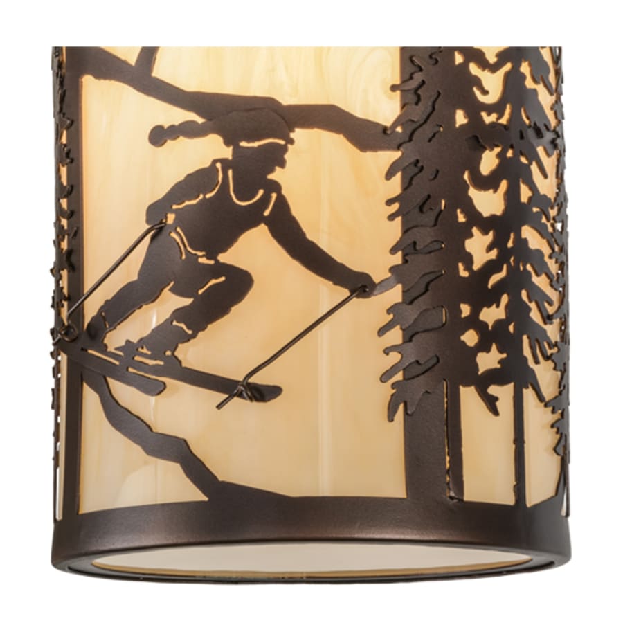 Meyda Tiffany Fulton Skier 3 Light 16" Wide Pendant