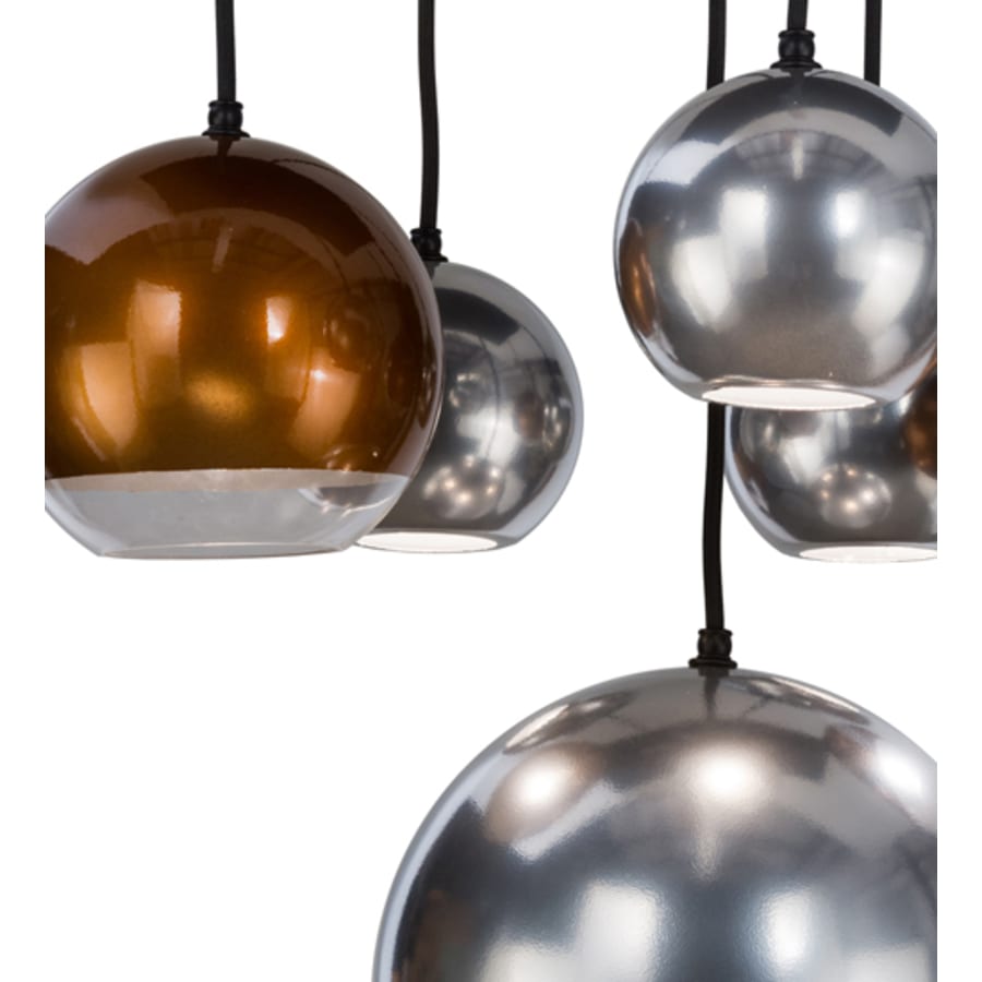 Meyda Tiffany Metalica 6 Light 18" Wide Abstract Multi Light Pendant