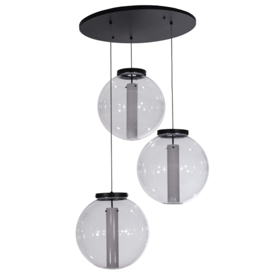 Meyda Tiffany Cilindro 3 Light 34" Wide Multi Light Pendant