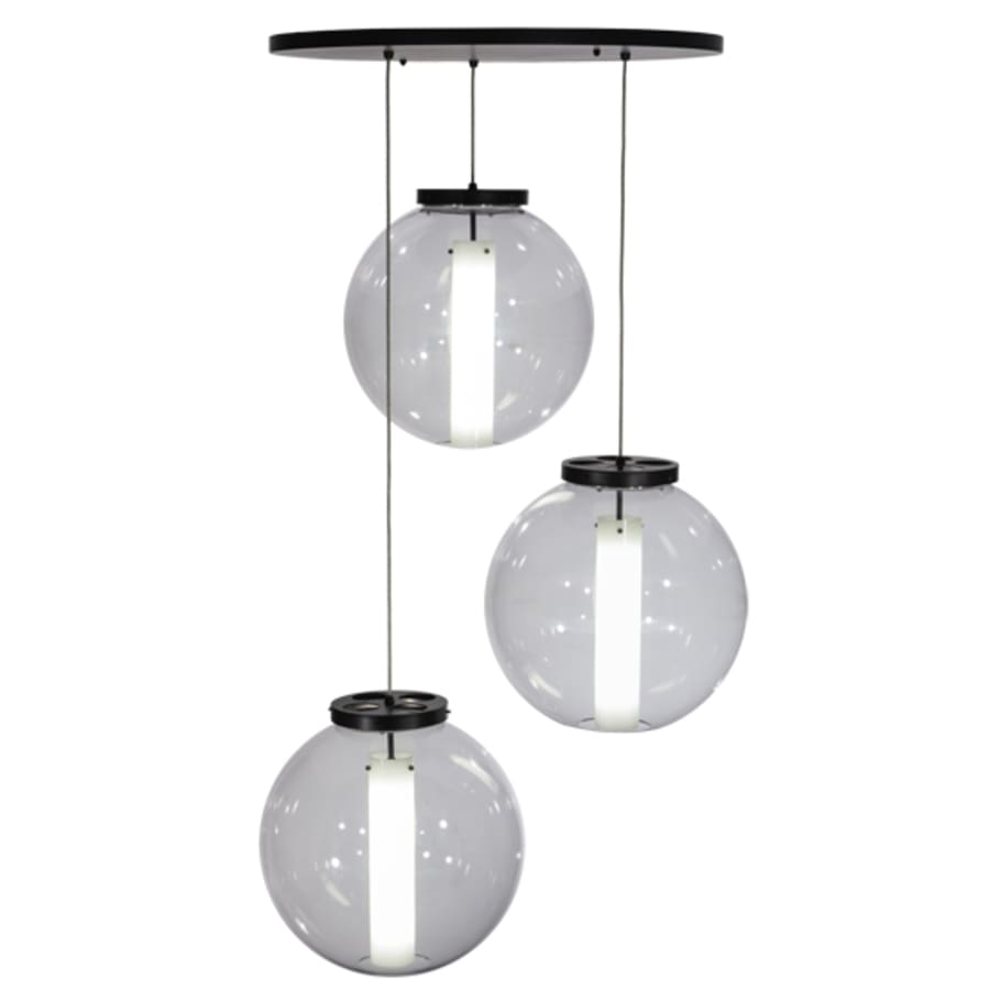 Meyda Tiffany Cilindro 3 Light 34" Wide Multi Light Pendant