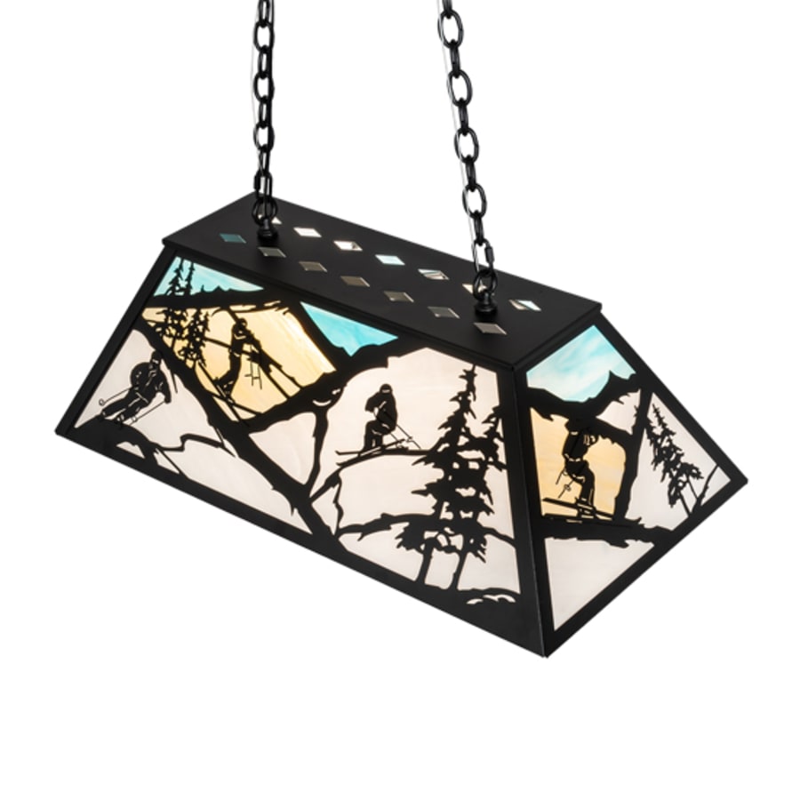 Meyda Tiffany Alpine 6 Light 33" Wide Linear Pendant
