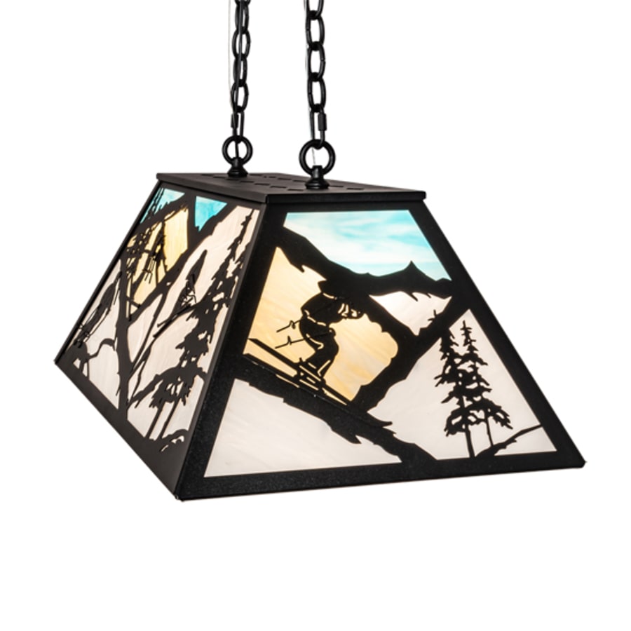 Meyda Tiffany Alpine 6 Light 33" Wide Linear Pendant