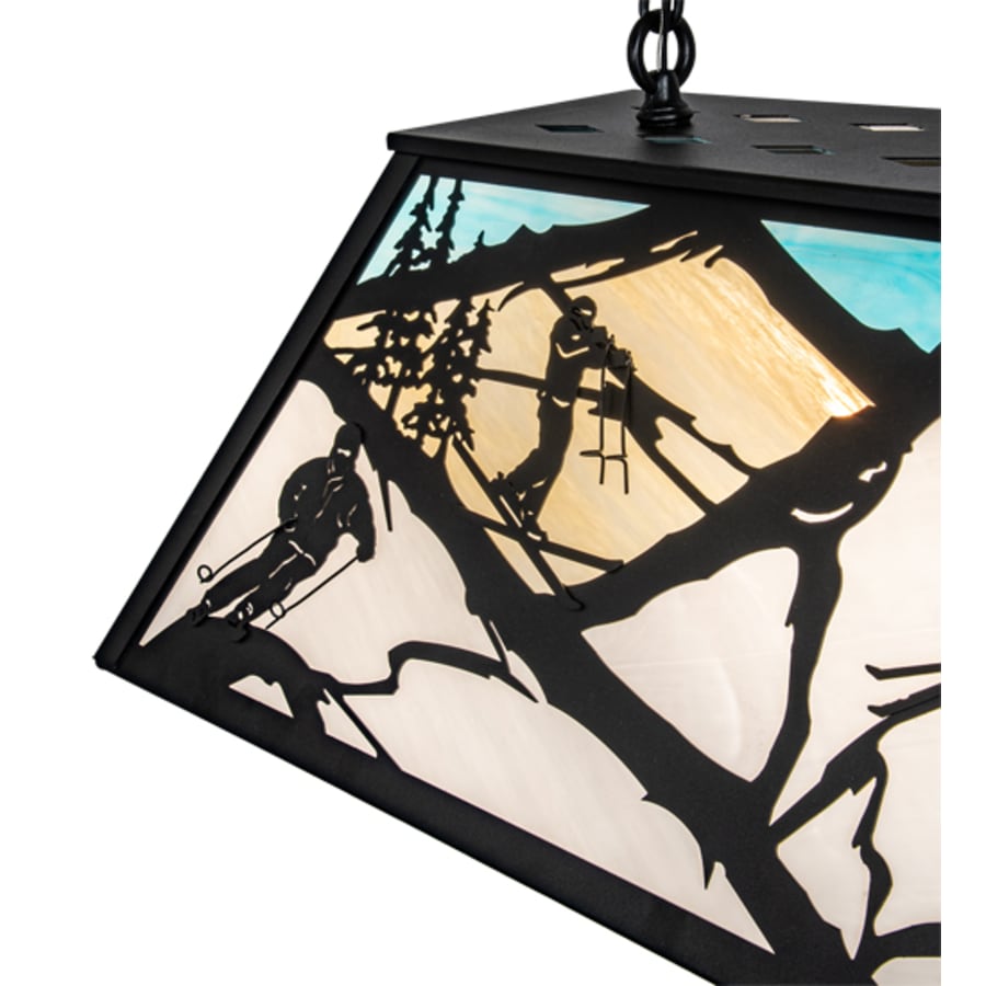 Meyda Tiffany Alpine 6 Light 33" Wide Linear Pendant
