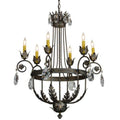 Meyda Tiffany Antonia 6 Light 26" Wide Crystal Candle Style Chandelier