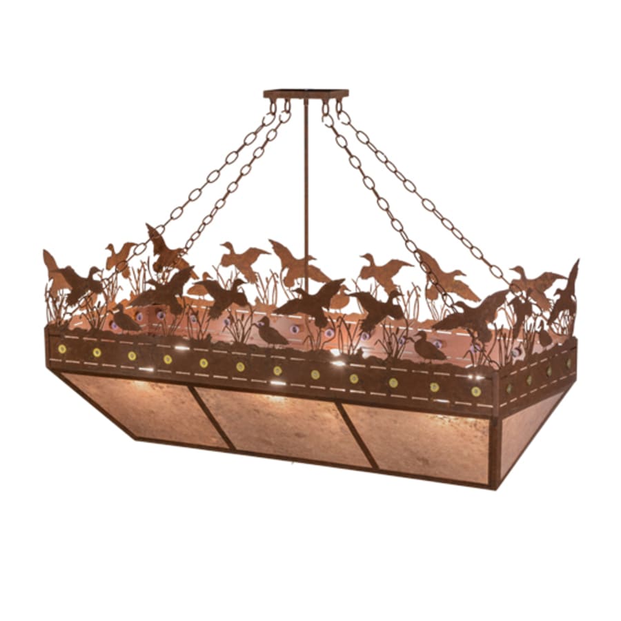Meyda Tiffany Ducks in FLight 48" Wide Linear Pendant