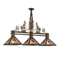 Meyda Tiffany Tall Pines 3 Light 45" Wide Linear Pendant