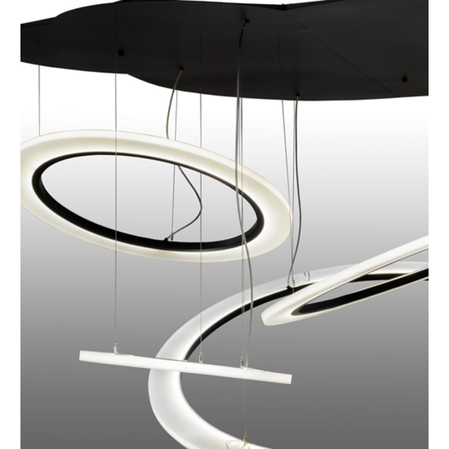 Meyda Tiffany Anillo Tilt 84" Wide Abstract Multi Light Pendant
