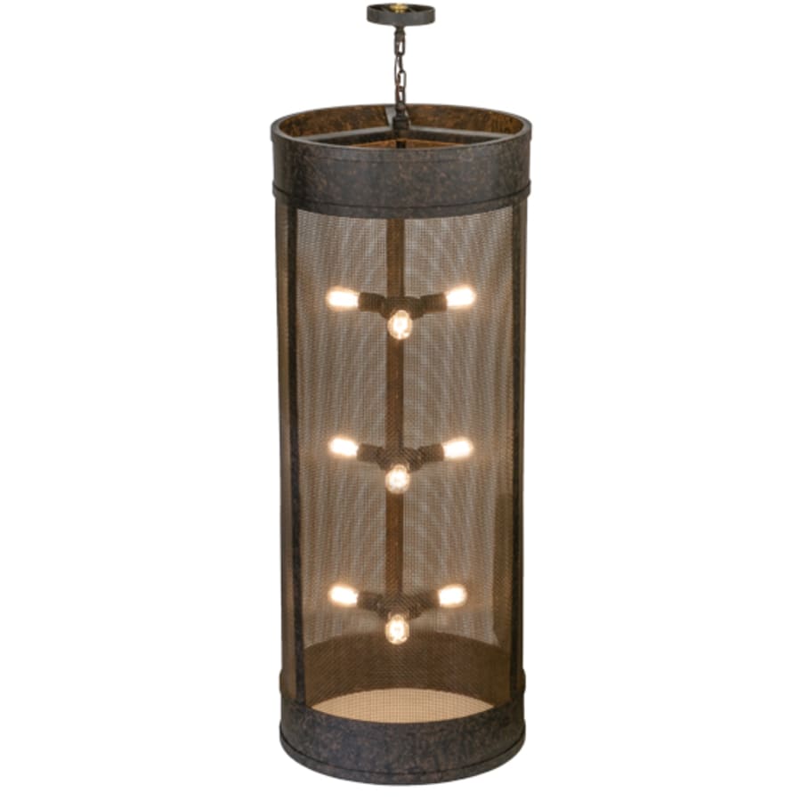 Meyda Tiffany Cilindro 9 Light 24" Wide Cage Pendant
