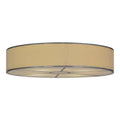Meyda Tiffany Cilindro 8 Light 48" Wide Flush Mount Drum Ceiling Fixture with Natural Beige Shade - Nickel Finish