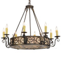 Meyda Tiffany Delano 8 Light 36" Wide Taper Candle Style Chandelier