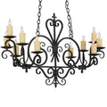 Meyda Tiffany Long Kenneth 10 Light 42" Wide Taper Candle Style Chandelier