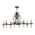 Meyda Tiffany Monica 8 Light 48" Wide Taper Candle Linear Chandelier