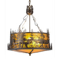 Meyda Tiffany Bass and Fisherman 4 Light 26" Wide Pendant