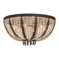 Meyda Tiffany Chrisanne 6 Light 32" Wide Flush Mount Bowl Ceiling Fixture