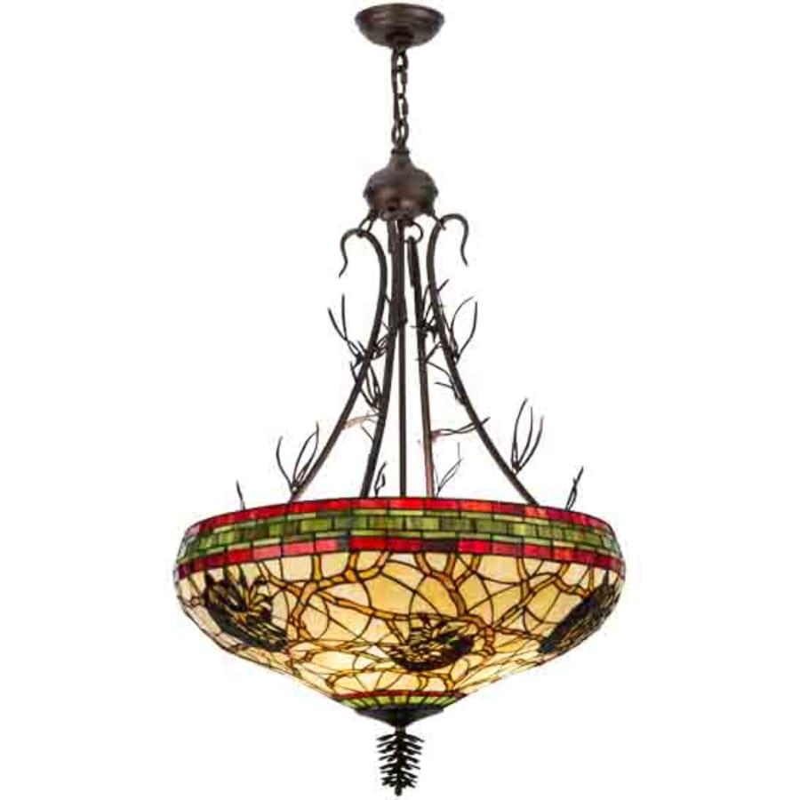 Meyda Tiffany Pinecone 4 Light 24" Wide Pendant