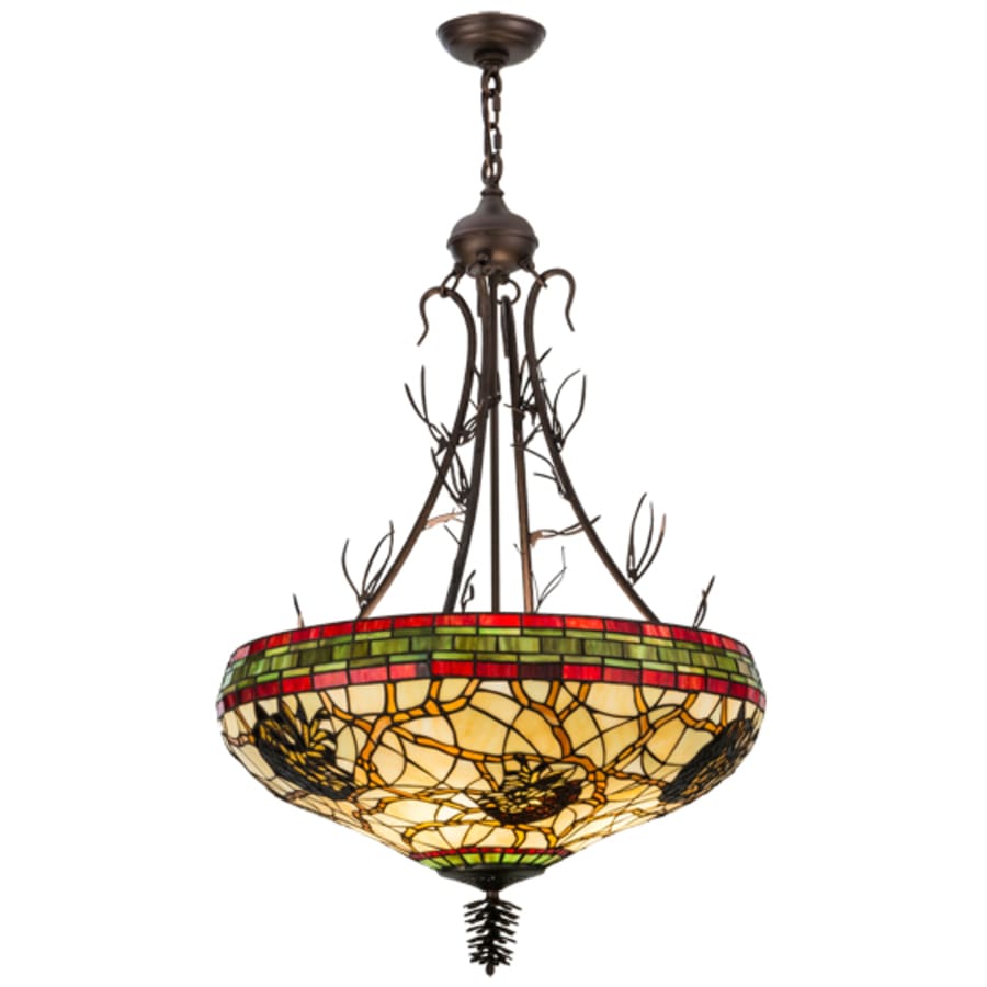 Meyda Tiffany Pinecone 4 Light 24" Wide Pendant