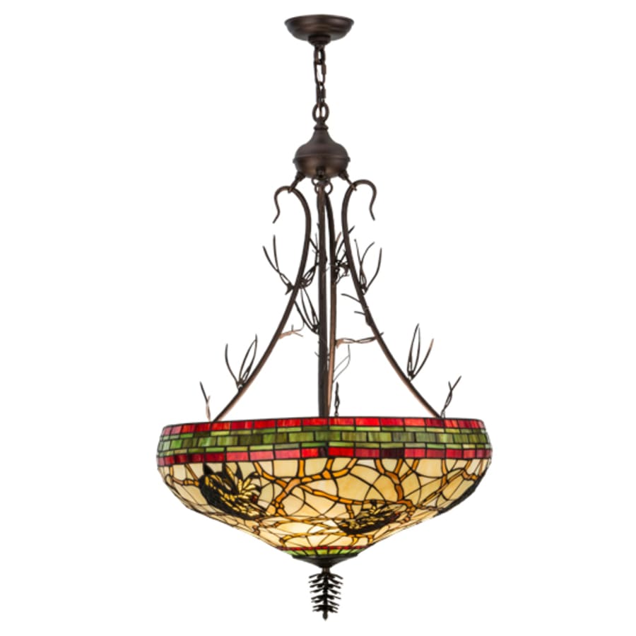 Meyda Tiffany Pinecone 4 Light 24" Wide Pendant