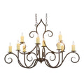 Meyda Tiffany Clifton 10 Light 48" Wide Taper Candle Style Chandelier