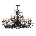 Meyda Tiffany Pear Leaf 12 Light 42" Wide Taper Candle Style Chandelier