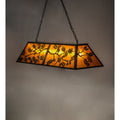 Meyda Tiffany Leaf and Acorn 9 Light 54" Wide Linear Pendant