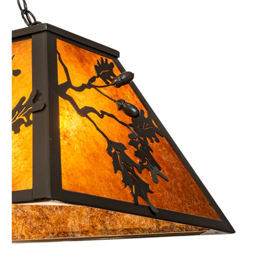 Meyda Tiffany Leaf and Acorn 9 Light 54" Wide Linear Pendant