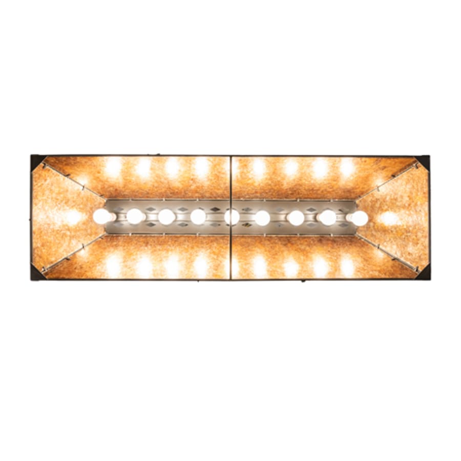 Meyda Tiffany Leaf and Acorn 9 Light 54" Wide Linear Pendant