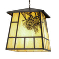 Meyda Tiffany Winter Pine 4 Light 43" Wide Pendant