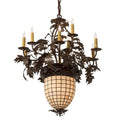Meyda Tiffany Greenbriar Oak 11 Light 28" Wide Taper Candle Style Chandelier